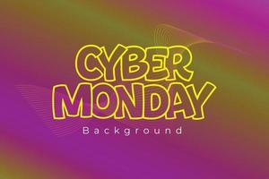 Cyber-Monday-Verkaufsplakat. Werbebanner für Rabattaktionen. cyber montag texturiert. Vektor-Business-Illustration. Cyber-Montag-Vektor-Illustration. Banner-Layout-Design für den Cyber-Montag-Verkauf vektor