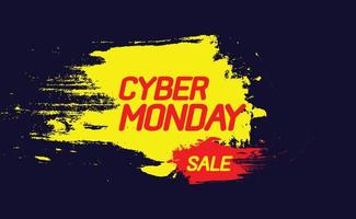 Cyber-Monday-Verkaufsplakat. Werbebanner für Rabattaktionen. cyber montag texturiert. Vektor-Business-Illustration. Cyber-Montag-Vektor-Illustration. Banner-Layout-Design für den Cyber-Montag-Verkauf vektor