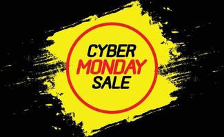 Cyber-Monday-Verkaufsplakat. Werbebanner für Rabattaktionen. cyber montag texturiert. Vektor-Business-Illustration. Cyber-Montag-Vektor-Illustration. Banner-Layout-Design für den Cyber-Montag-Verkauf vektor