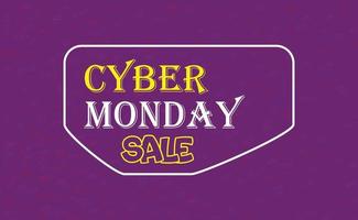 Cyber-Monday-Verkaufsplakat. Werbebanner für Rabattaktionen. cyber montag texturiert. Vektor-Business-Illustration. Cyber-Montag-Vektor-Illustration. Banner-Layout-Design für den Cyber-Montag-Verkauf vektor