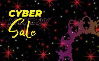 Cyber-Monday-Verkaufsplakat. Werbebanner für Rabattaktionen. cyber montag texturiert. Vektor-Business-Illustration. Cyber-Montag-Vektor-Illustration. Banner-Layout-Design für den Cyber-Montag-Verkauf vektor