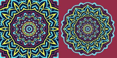 abstrakter runder Mandala traditioneller Texturdesign-Vintage-Hintergrund für Web- oder Druckvektorelement vektor