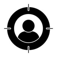 ett redigerbar design ikon av profil mål vektor