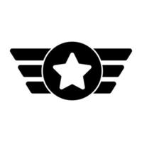 ett ikon design av militär rang vektor