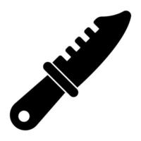 Messer-Symbol in perfektem Design vektor
