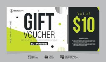 vektor gåva voucher design mall