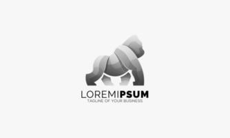 elegantes und hochwertiges Gorilla-Logo-Design vektor