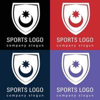 basketboll, fotboll, baseboll och Övrig sporter logotyp. vektor