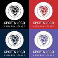 dominerande sporter logotyp för baseboll, fotboll, eller Övrig lag och liga. vektor