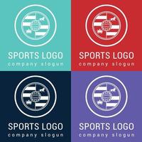 fotboll klubb logotyp design mall, fotboll turneringar logotyp begrepp. fotboll team identitet isolerat , abstrakt sport symbol design vektor illustrationer