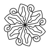 Blumen-Mandalas. dekorative Elemente. kunstvolles Muster, Vektorillustration. islamische, arabische, indische Motive. vektor