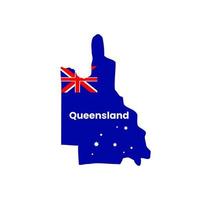 vektor illustration av Lycklig queensland dag, queensland Australien tema dekorativ element