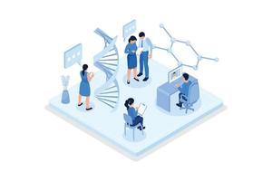 genetisk teknik begrepp. kan använda sig av för webb baner, infografik, hjälte bilder, isometrisk vektor modern illustration