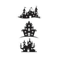 Haus-Halloween-Hintergrund-Vektor-Illustration vektor