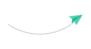 Papierfliegerroute mit gestrichelter Linie vektor