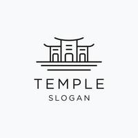 Tempel-Logo-Icon-Design-Vorlage-Vektor-Illustration vektor