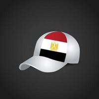 egypten flagga på keps vektor
