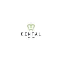 dental linje logotyp design mall platt vektor