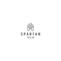 spartansk logotyp ikon design mall platt vektor