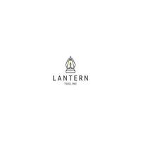 Laterne Linie Logo Icon Design Vorlage flacher Vektor