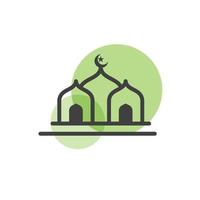 Moschee Symbol Vektor Illustration Design