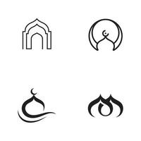 Moschee Symbol Vektor Illustration Design