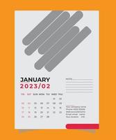 vägg kalender 2023 design, skrivbordet kalender design vektor