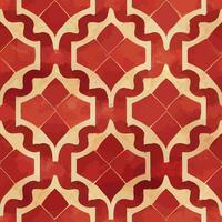 illustration vektor grafisk av röd och guld geometrisk sömlös bricka mönster islamic stil perfekt för inbjudningar, kort, skriva ut, gåva slå in, tillverkning, textil, tyg, tapeter