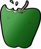 Gekritzel-Cartoon-Apfel vektor