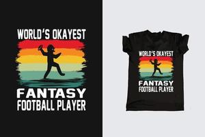 American-Football-Vektor-T-Shirt-Design und NFL-Football-Scores-T-Shirt vektor