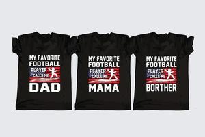 American-Football-Vektor-T-Shirt-Design und NFL-Football-Scores-T-Shirt vektor