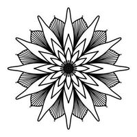 Schwarzes Mandala, dekorativer Luxus-Mandala-Designhintergrund, Mandala-Design, Mandala-Muster-Malbuchkunst-Tapetendesign, Fliesenmuster, Grußkarte, Schwarz-Weiß-Mandala vektor