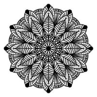 Schwarzes Mandala, dekorativer Luxus-Mandala-Designhintergrund, Mandala-Design, Mandala-Muster-Malbuchkunst-Tapetendesign, Fliesenmuster, Grußkarte, Schwarz-Weiß-Mandala vektor