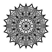 Schwarzes Mandala, dekorativer Luxus-Mandala-Designhintergrund, Mandala-Design, Mandala-Muster-Malbuchkunst-Tapetendesign, Fliesenmuster, Grußkarte, Schwarz-Weiß-Mandala vektor