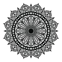 Schwarzes Mandala, dekorativer Luxus-Mandala-Designhintergrund, Mandala-Design, Mandala-Muster-Malbuchkunst-Tapetendesign, Fliesenmuster, Grußkarte, Schwarz-Weiß-Mandala vektor