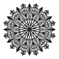 Schwarzes Mandala, dekorativer Luxus-Mandala-Designhintergrund, Mandala-Design, Mandala-Muster-Malbuchkunst-Tapetendesign, Fliesenmuster, Grußkarte, Schwarz-Weiß-Mandala vektor