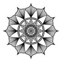 Schwarzes Mandala, dekorativer Luxus-Mandala-Designhintergrund, Mandala-Design, Mandala-Muster-Malbuchkunst-Tapetendesign, Fliesenmuster, Grußkarte, Schwarz-Weiß-Mandala vektor