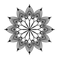 Schwarzes Mandala, dekorativer Luxus-Mandala-Designhintergrund, Mandala-Design, Mandala-Muster-Malbuchkunst-Tapetendesign, Fliesenmuster, Grußkarte, Schwarz-Weiß-Mandala vektor