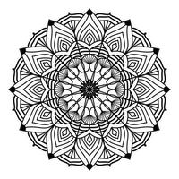 Schwarzes Mandala, dekorativer Luxus-Mandala-Designhintergrund, Mandala-Design, Mandala-Muster-Malbuchkunst-Tapetendesign, Fliesenmuster, Grußkarte, Schwarz-Weiß-Mandala vektor