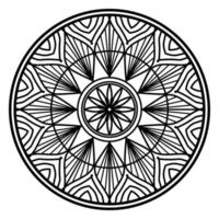 Schwarzes Mandala, dekorativer Luxus-Mandala-Designhintergrund, Mandala-Design, Mandala-Muster-Malbuchkunst-Tapetendesign, Fliesenmuster, Grußkarte, Schwarz-Weiß-Mandala vektor