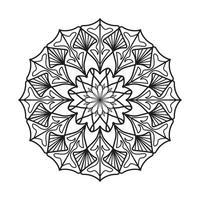 Schwarzes Mandala, dekorativer Luxus-Mandala-Designhintergrund, Mandala-Design, Mandala-Muster-Malbuchkunst-Tapetendesign, Fliesenmuster, Grußkarte, Schwarz-Weiß-Mandala vektor