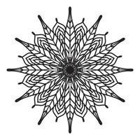 Schwarzes Mandala, dekorativer Luxus-Mandala-Designhintergrund, Mandala-Design, Mandala-Muster-Malbuchkunst-Tapetendesign, Fliesenmuster, Grußkarte, Schwarz-Weiß-Mandala vektor