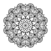 Schwarzes Mandala, dekorativer Luxus-Mandala-Designhintergrund, Mandala-Design, Mandala-Muster-Malbuchkunst-Tapetendesign, Fliesenmuster, Grußkarte, Schwarz-Weiß-Mandala vektor