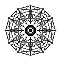 Schwarzes Mandala, dekorativer Luxus-Mandala-Designhintergrund, Mandala-Design, Mandala-Muster-Malbuchkunst-Tapetendesign, Fliesenmuster, Grußkarte, Schwarz-Weiß-Mandala vektor