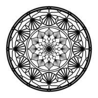 Schwarzes Mandala, dekorativer Luxus-Mandala-Designhintergrund, Mandala-Design, Mandala-Muster-Malbuchkunst-Tapetendesign, Fliesenmuster, Grußkarte, Schwarz-Weiß-Mandala vektor