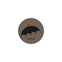 Regenschirm Symbol Bild Symbol Illustration Vektor Design Regen