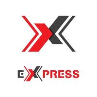 Express-Logo-Vektor-Icon-Design-Illustrationsvorlage vektor