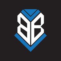 bb-Buchstaben-Logo-Design auf schwarzem Hintergrund. bb kreative Initialen schreiben Logo-Konzept. bb-Briefgestaltung. vektor