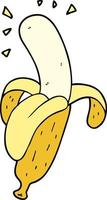 Gekritzel-Cartoon-Banane vektor