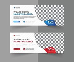 digital marknadsföring byrå social media omslag mall design vektor